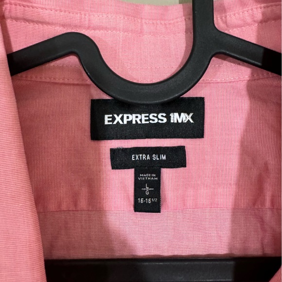 Express 1MX Extra Slim Dress Shirt, Pink, Large, 16-16 1/2 - Picture 3 of 4